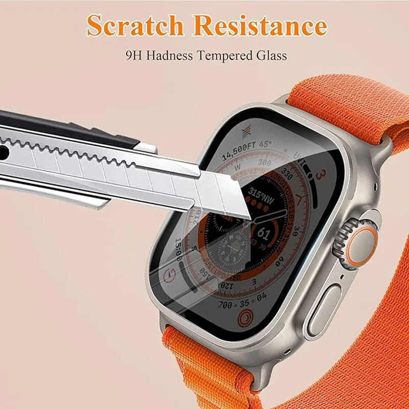 Pellicola salvaschermo privacy per Apple Watch Ultra 2/Ultra 49mm Pellicola impermeabile anti-spia in vetro temperato per accessori iWatch Ultra