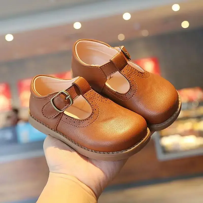 New Spring and Autumn Korean Fashion Children\'s Vintage Shoes PU Summer School Shoes Super Soft and Comfortable 1-6 Years Old
