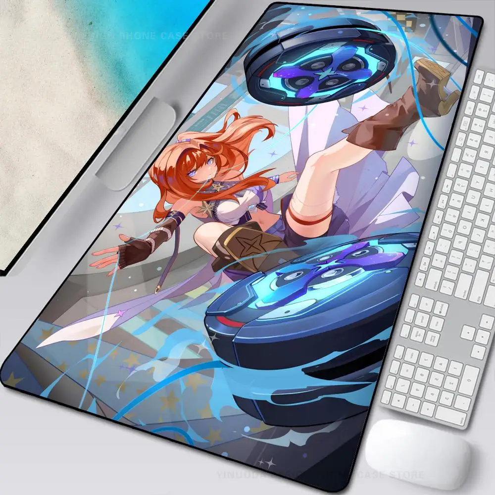 

Anime Game Houkai 3rd Mouse Mat Desk Mat With Pad Gaming Accessories Prime Gaming XXL Keyboard Pad Stitch Padding Mat