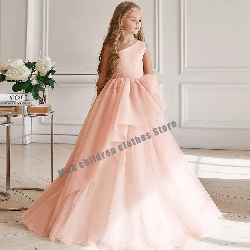 

Teenager Bridesmaid Mesh Kids Party Dress For Girls Children Costume Lace Princess Dresses Girl Wedding Dress Birthday Gown