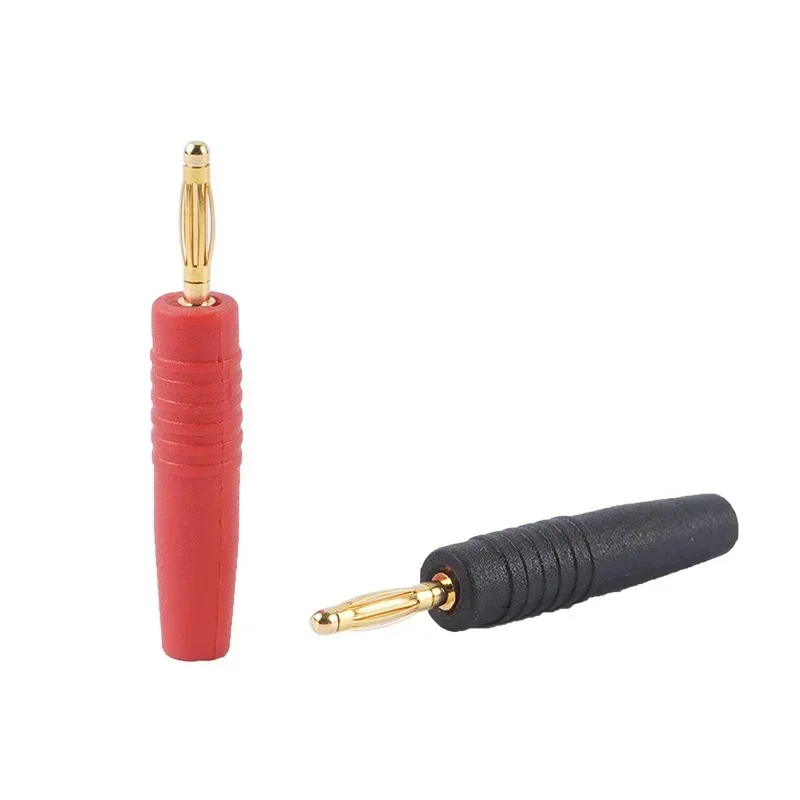 20Pcs 2mm Banana Plug Connector Banana Male Plugs Red Black Speaker Audio Wire Cable Connectors