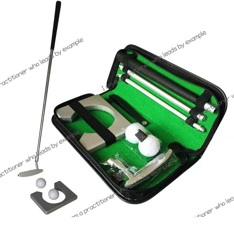Golf putter practitioner, golf folding three-section putter set practice kit
