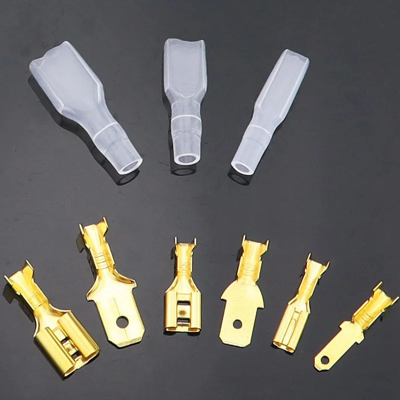 Box Insulated Male Female Wire Connector 2.8/4.8/6.3mm Electrical Crimp Terminals Termin Spade Connectors Assorted Kit