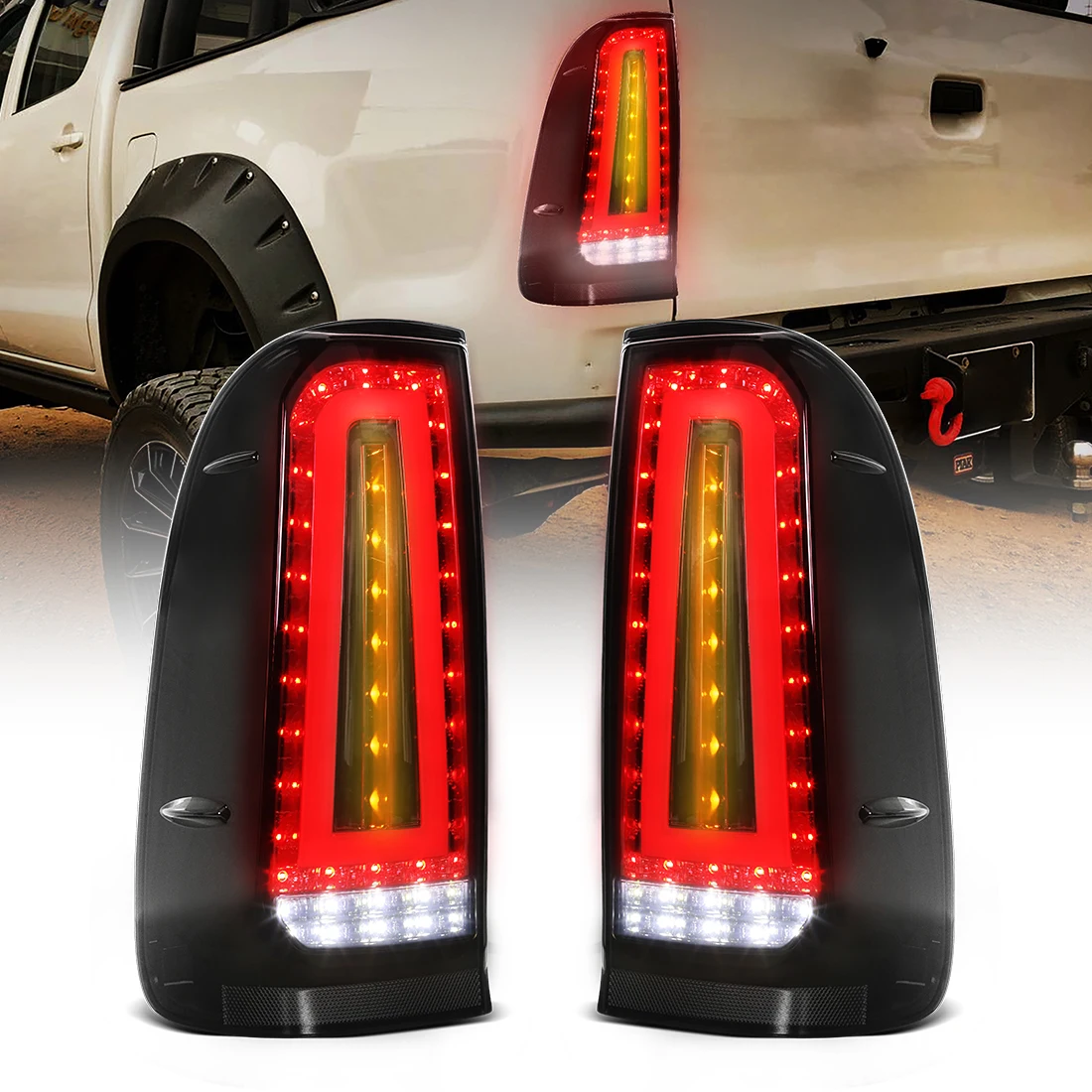 

1SET LED Taillight For Toyota Hilux Vigo 2004 2005 2006-2015 Rear Brake Warning Light Reverse Dynamic Turn Signal Taillamp 12V