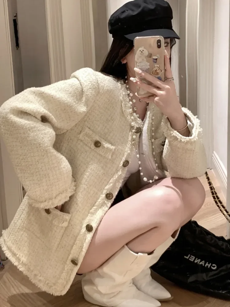 2023 Fall Winter New Women Jacket Coat Woolen long casaco feminino chaquetas para mujeres jaqueta feminina abrigo veste femme