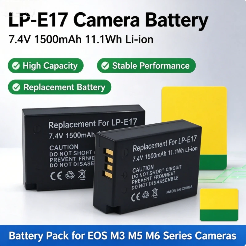 1500mAh LP-E17 LPE17 LP E17 Battery for Canon EOS R8 R50 RP R10 200D 250D 750D 760D 800D 850D 8000D 77D M3 M5 M6 T6i T6s T8i T7i