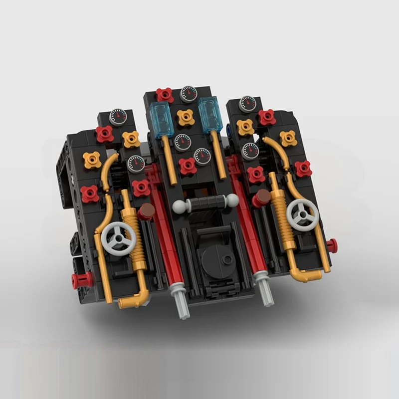 City Car Model MOC Building Bricks Dual Lever Steam Locomotive Controller Modular Technology Gifts Holiday Assemble Children Toy