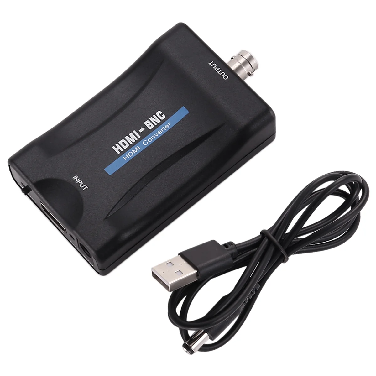 HDMI To BNC Video Audio Converter Adapter Compatible PAL/NTSC with USB Power Cord