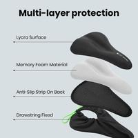 Slow Rebound Seat Cover Comfortable Memory Foam Bicycle Seat Cover Soft Thickened 3d Sponge Bike Saddle Cushion for Mountain