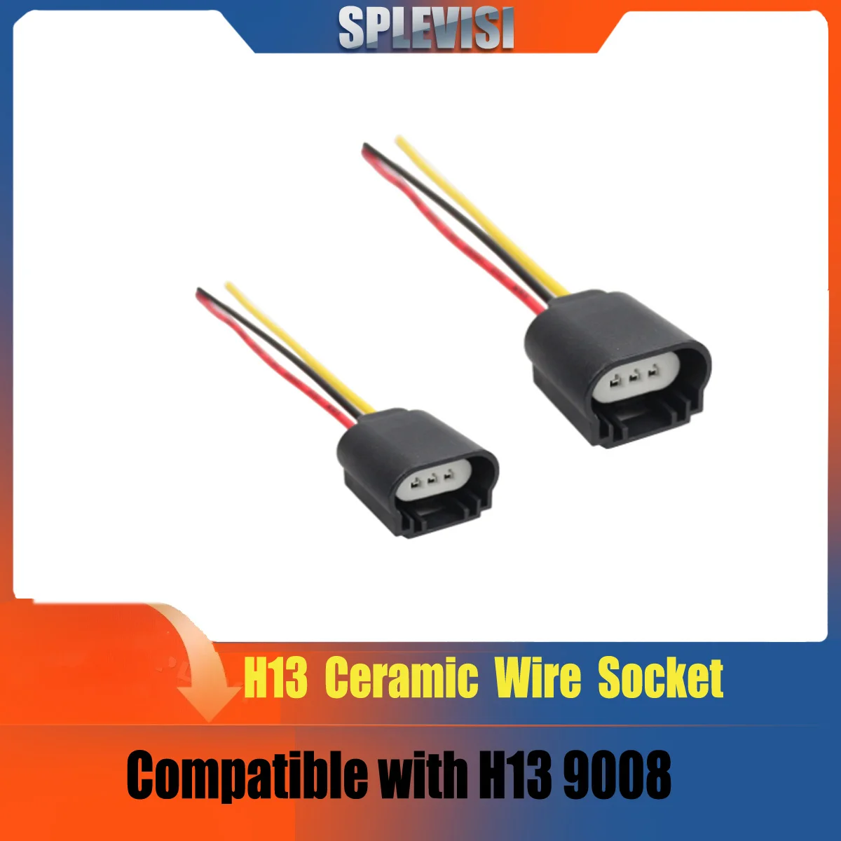 

Harness 9008 Head Light Bulb Plug H13 Socket Wire Pigtail Female Ceramics 3Pins For Headlights Female Connector Accessories