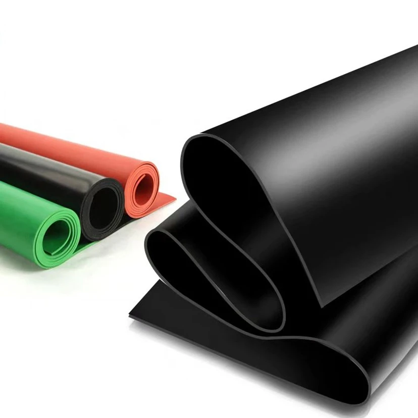 Fluorine Rubber Sheet 1mm-5mm FKM Plate Fluororubber Board Oil Heat Corrosion Acid-base Resistance 100x100 200x200 500x500mm