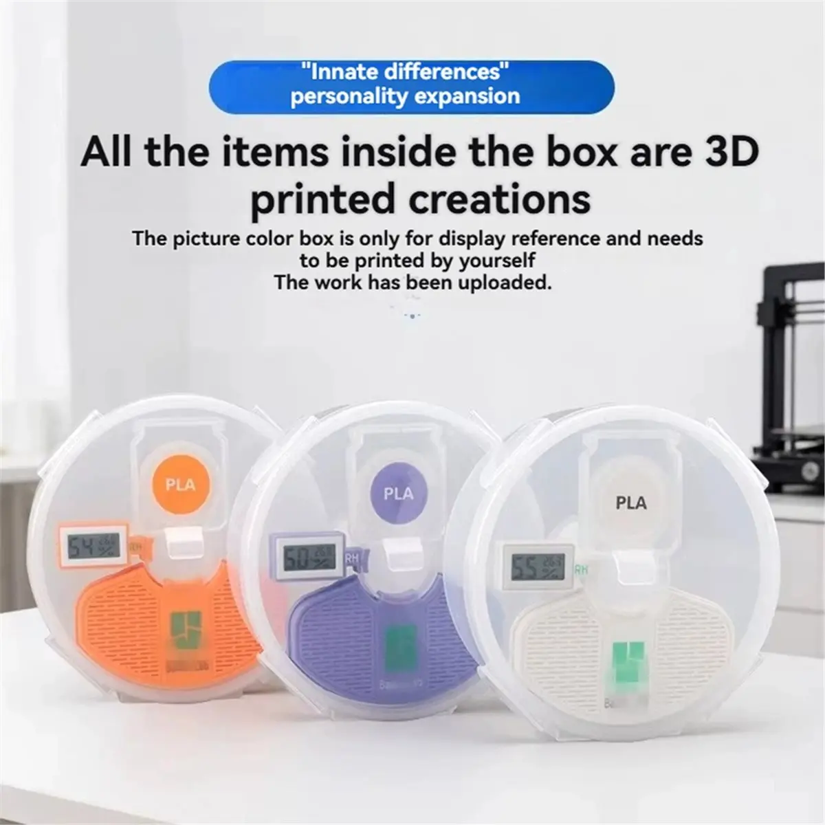 1PCS 3D Printer Lid Drying Box for A1/A1mini for X (with Dehumidifying Molecular Sieve)