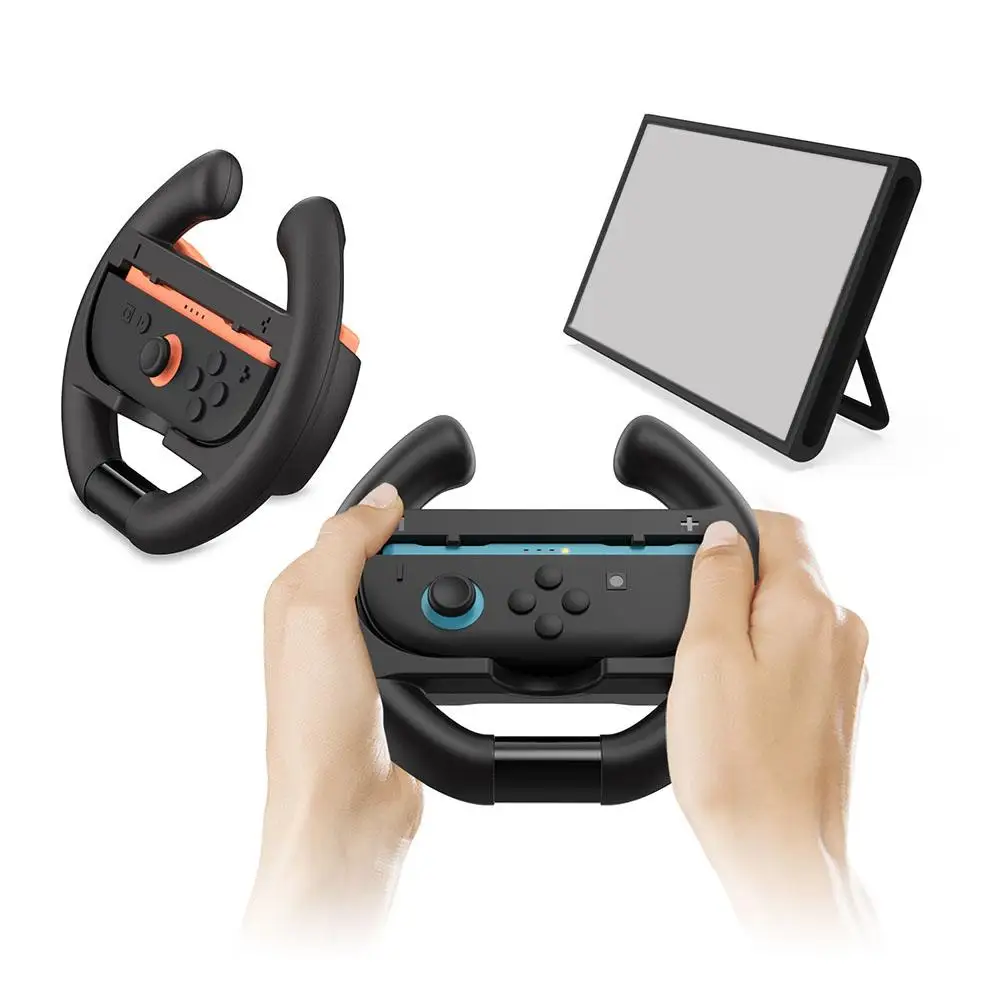 2 قطعة عجلة القيادة لنينتندو 2 Joy Con تحكم Joycon 2 عجلة قبضة اليد لماريو كارت 8 ديلوكس