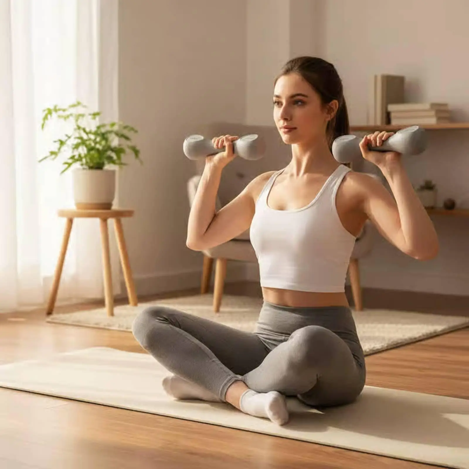 Home Workout Dumbbell for Women Lightweight Cast Iron Fitness Equipment for Arm Firming Shoulder Sculpting Training