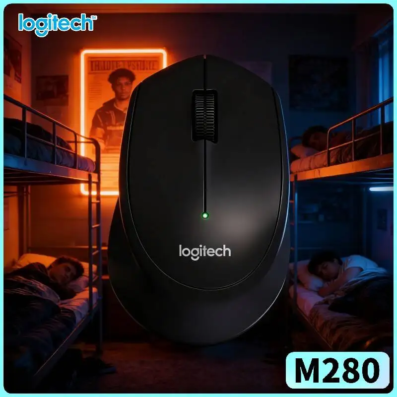 Logitech M280 Wireless Optical Mouse Anti-Dust Inner Sensor 2.4GHz 1000 DPI Steady Cursor Glide for Mac Laptop Windows