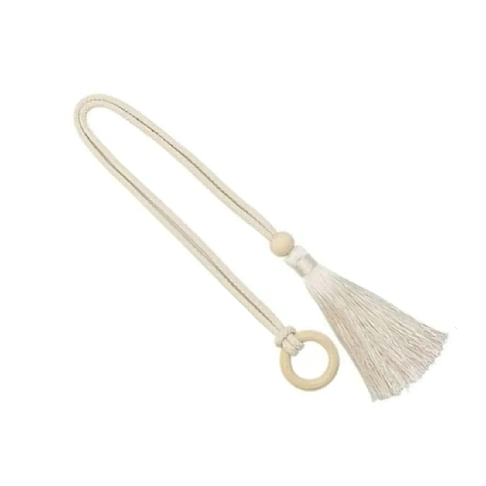 Floral-Themed Tiebacks For Curtains With No-Drill Hook And Elastic Strap Allowing Precise Drape Shaping And Reusability