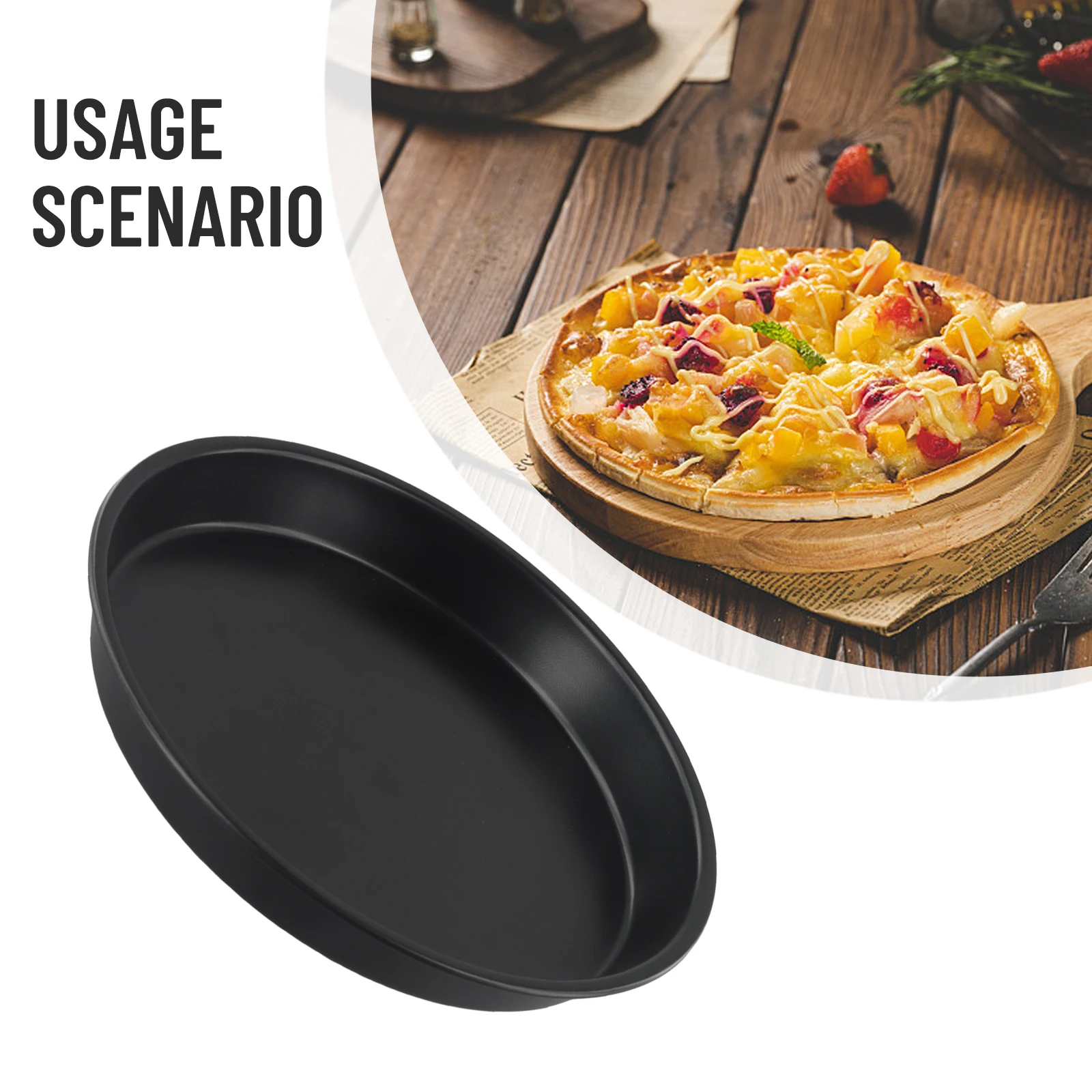 1 Pcs Non Pizza Pan For Home Baking In Microwave Oven Or Standard Oven Supports Crispy Crust And Even Of Proteins