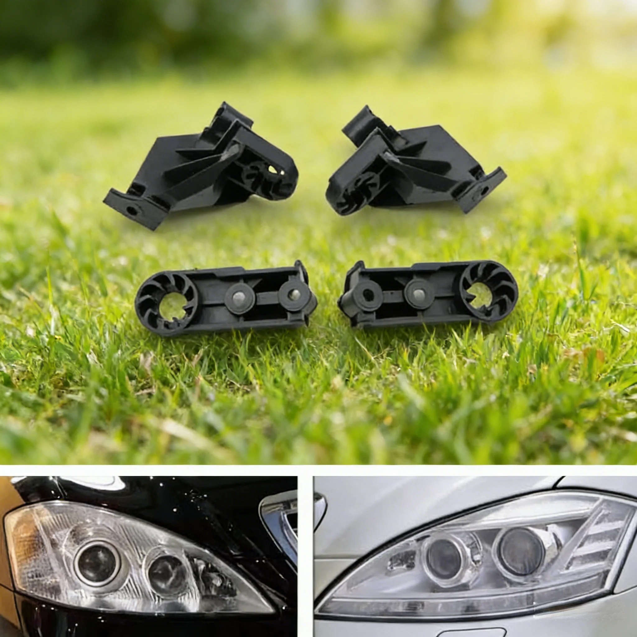 For Benz W221 S300 S350 2006-2013 Car Accessories Headlight Repair Kit Repair Claws Plastic Fixed Corners Black Light Stand