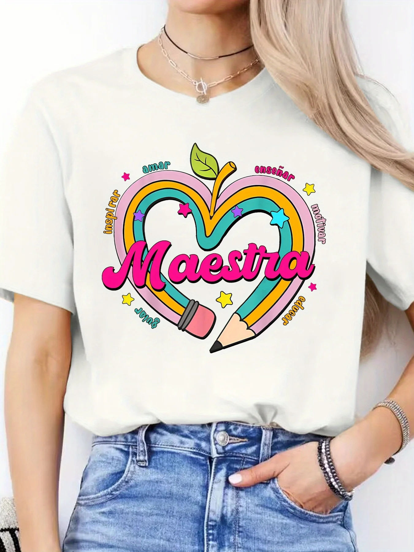 Summer Quotes - Women's Spanish Maestra Teacher T-Shirt -