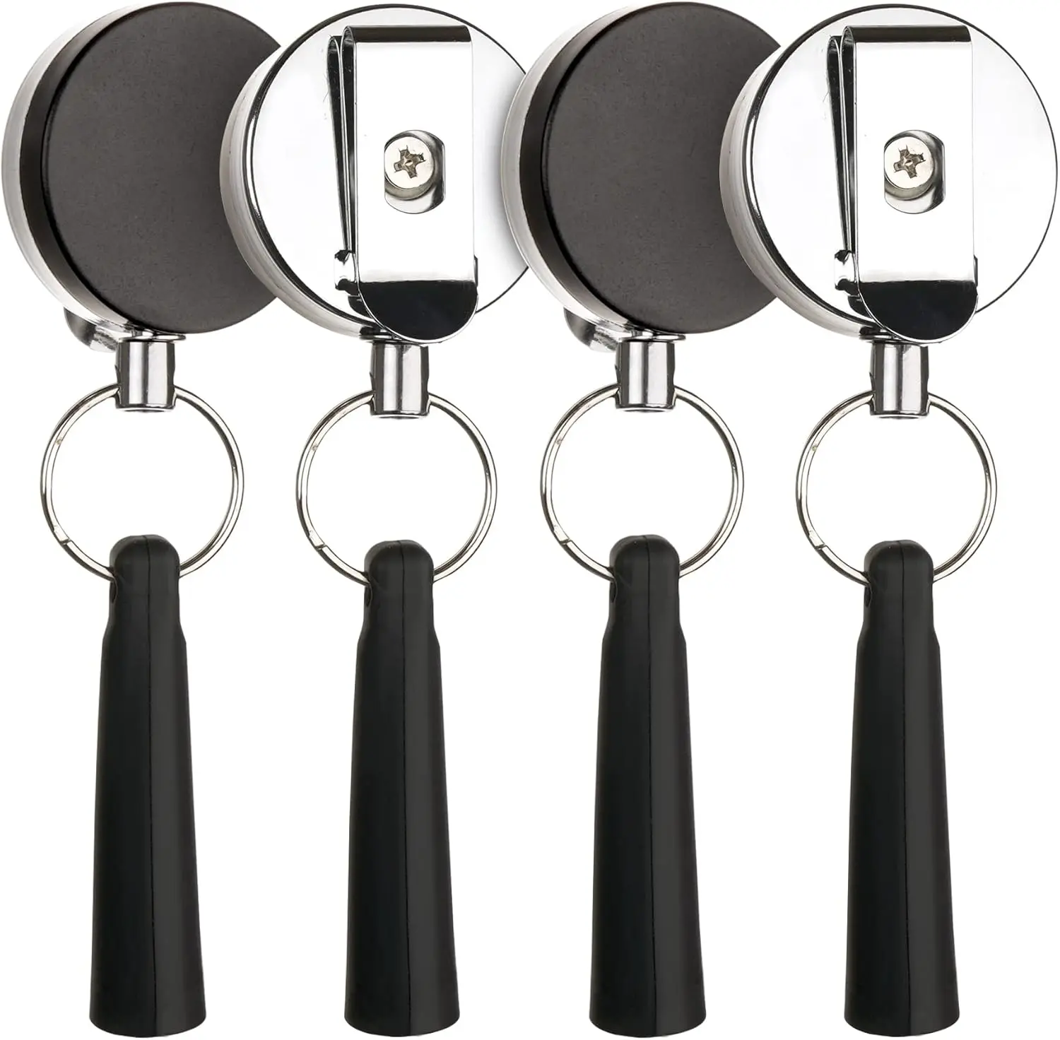 

Retractable Pen Holder for Carpenters & Nurses, 24" Steel Cord, Heavy Duty Clip