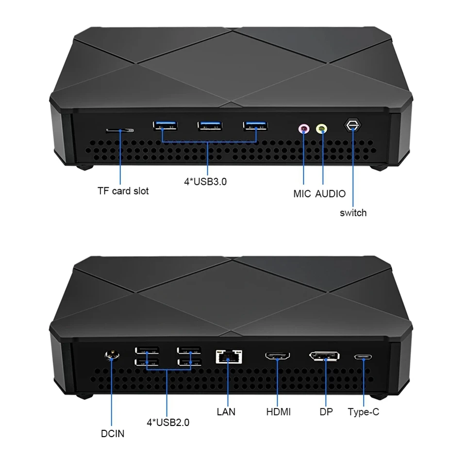 12e Gen Intel I7 1280P Gaming Mini Pc 14 Cores 20 Threads Win11 2 * Ddr5 Ram 2 * M.2 Nvme 3X4K Uhd Wifi6 Kleine Desktop Computer Wifi