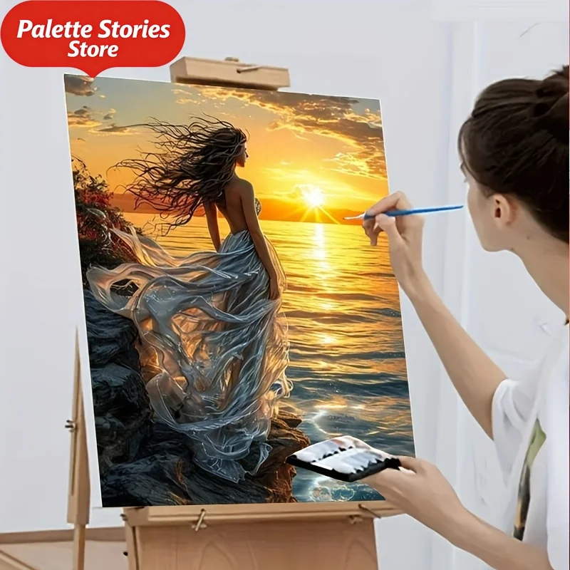 

1pc Adult Beginner DIY Paint by Numbers Kit, Art Gift, Easy-to-learn Painting by Numbers for Beginners - Includes Acrylic Paint