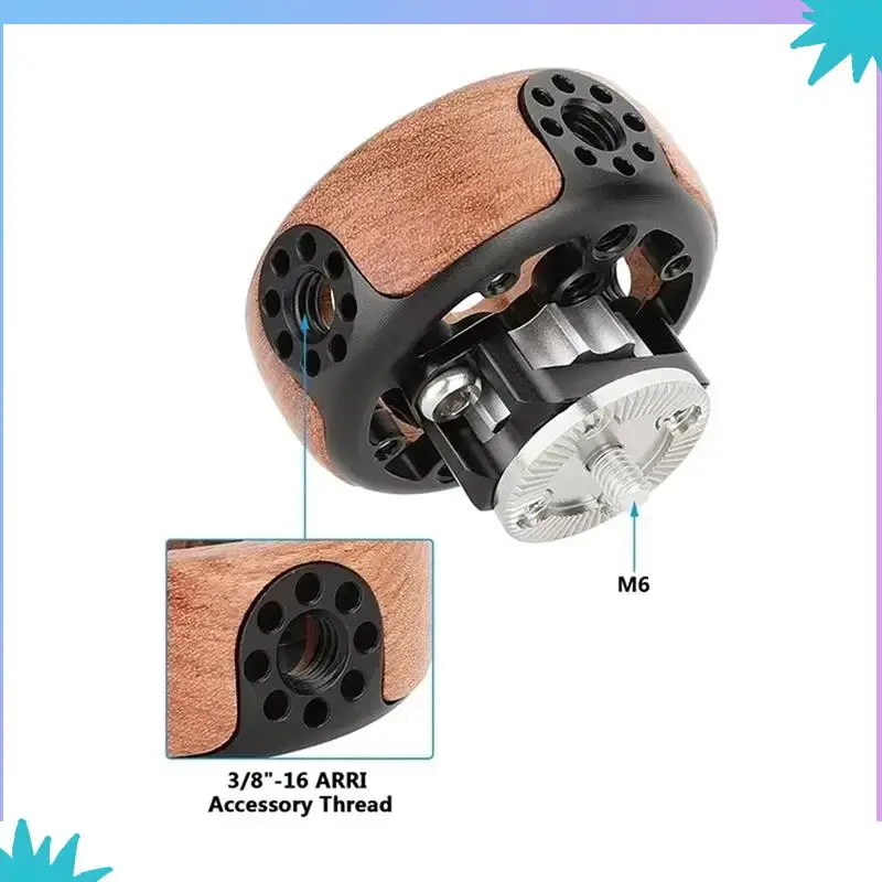 ABZW รอบกล้อง Handgrip ไม้ Handgrip สําหรับ ARRI Rosette M6 ด้าย Handgrip สําหรับ DSLR ไหล่ RIG การถ่ายภาพ