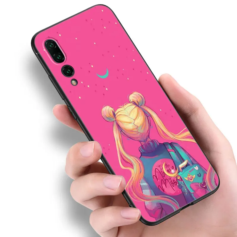 Cute S-Sailor Moon Phone Case For Huawei Pura 70 Ultra P20 P30 P40 Lite P60 Art P50 Pro P50E P Smart 2018 2019 2020 2021