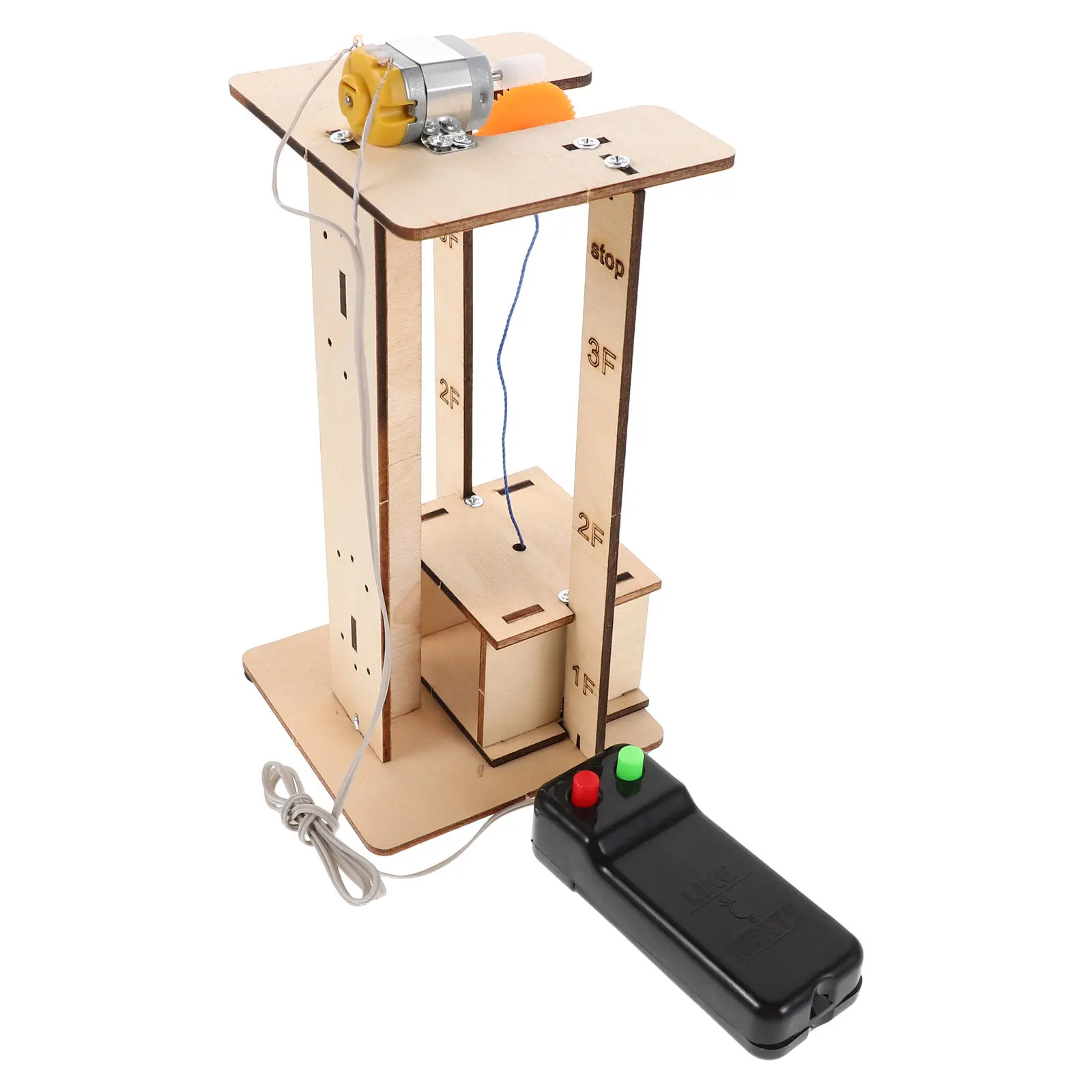 

1Set Elevator DIY Assembly Stem Kit Wooden Lift Educational Science Experiment Creative Learning Project for Kids Home School