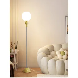 Sfera rotonda E27 lampada da terra a Led soggiorno divano lato telecomando Dim lampade in piedi luci da comodino camera da letto decorazione della casa