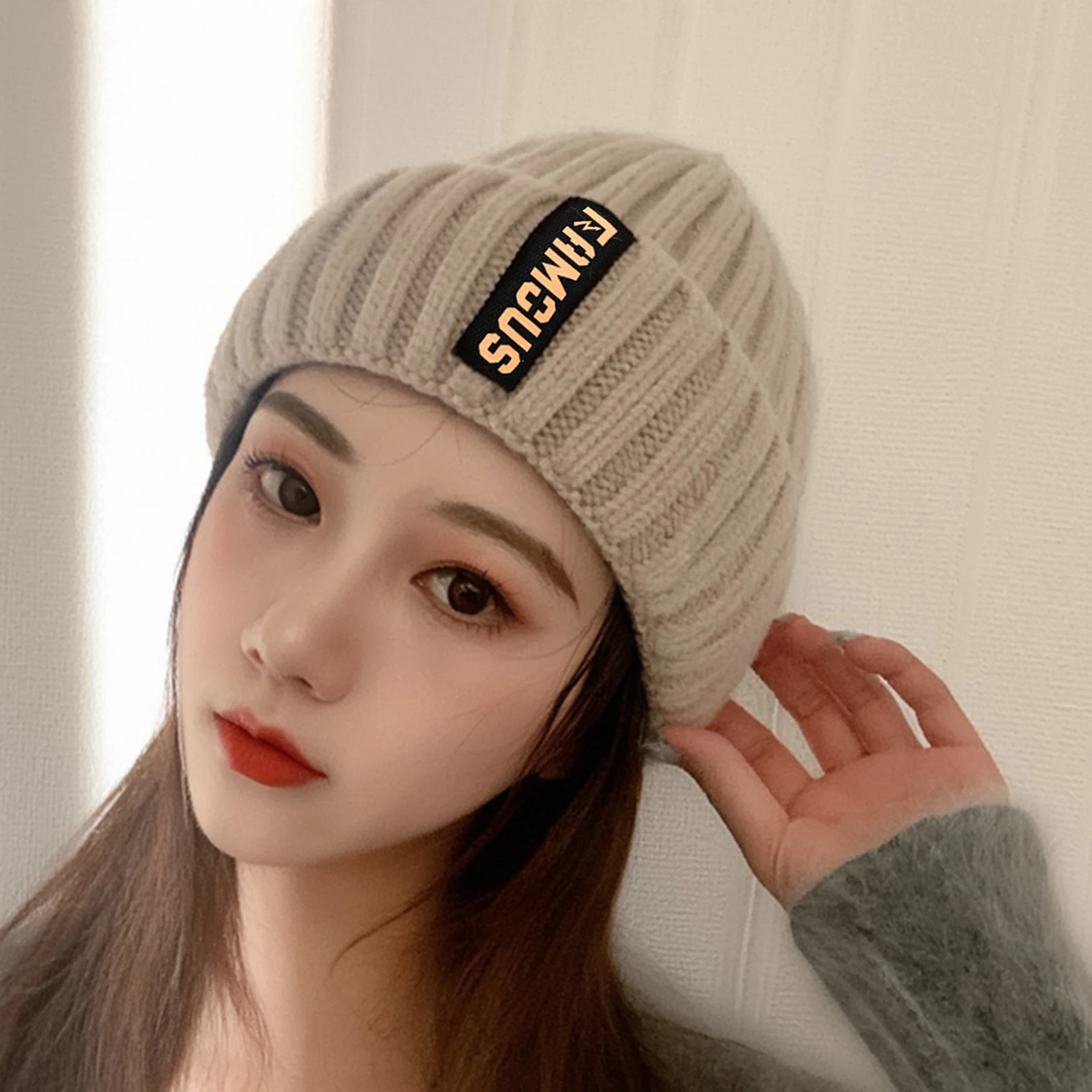 

Trendy Knitted Hat For Men And Women Thickened Warm Woolen Hat Cycling Riding Skiing Camping Travel Windproof Headwears 2025