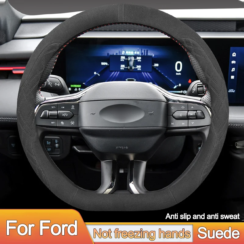 Capa para volante de carro, envoltório para ford mondeo focus escort fiesta explorer taurus escape tipo dd