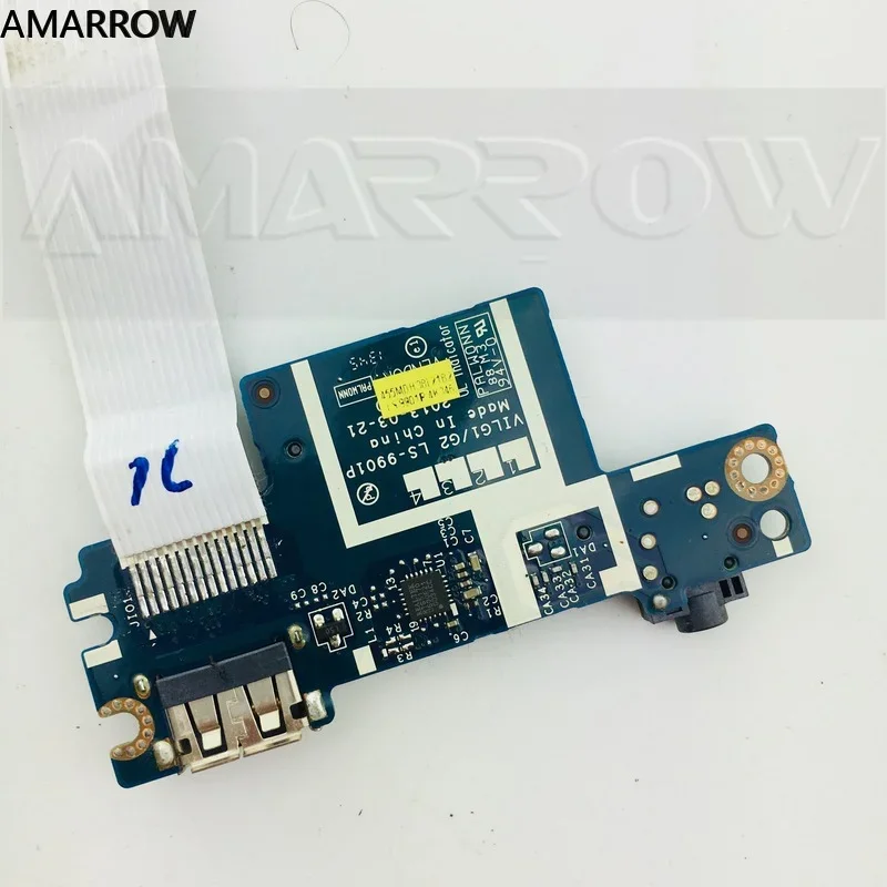 Placa de áudio original para laptop, leitor de cartão sd, placa usb para lenovo g510s g400s g405s g500s g505s LS-9901P