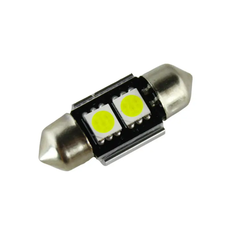 10 pieces 31MM 2SMD 5050 LED Canbus Car Interior Light Auto Dome Festoon Lamp Bulb White 12V