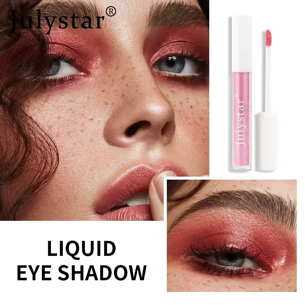 Julystar 10 Color Glitter Eye Shadow Shimmer Waterproof Durable Liquid Eyeshadow Brighten Sexy Easy To Color Female Cosmetics