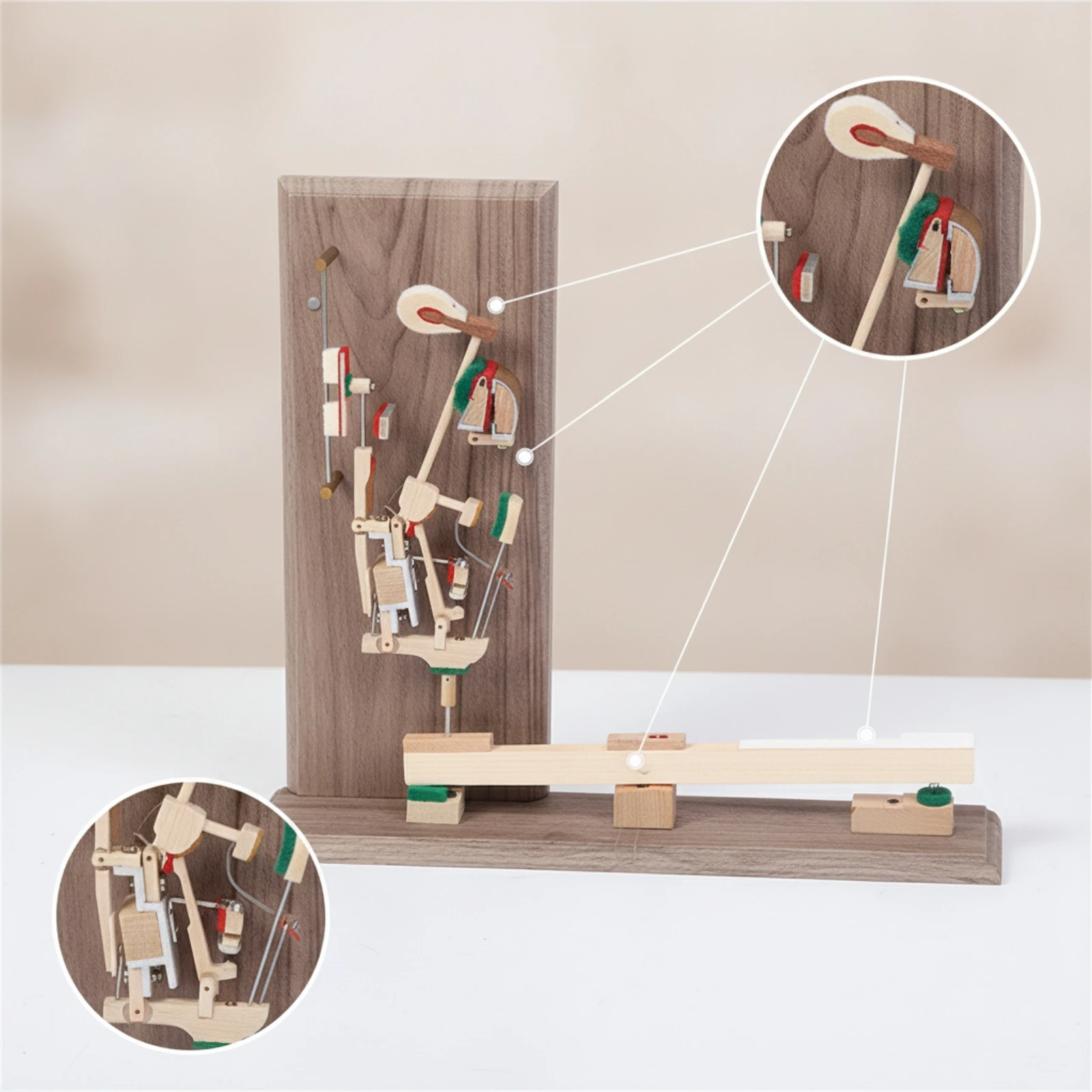 Upright Piano Action Model Wooden Piano Action Demonstration Model Exposed for Teachers, Music Classrooms, Studios