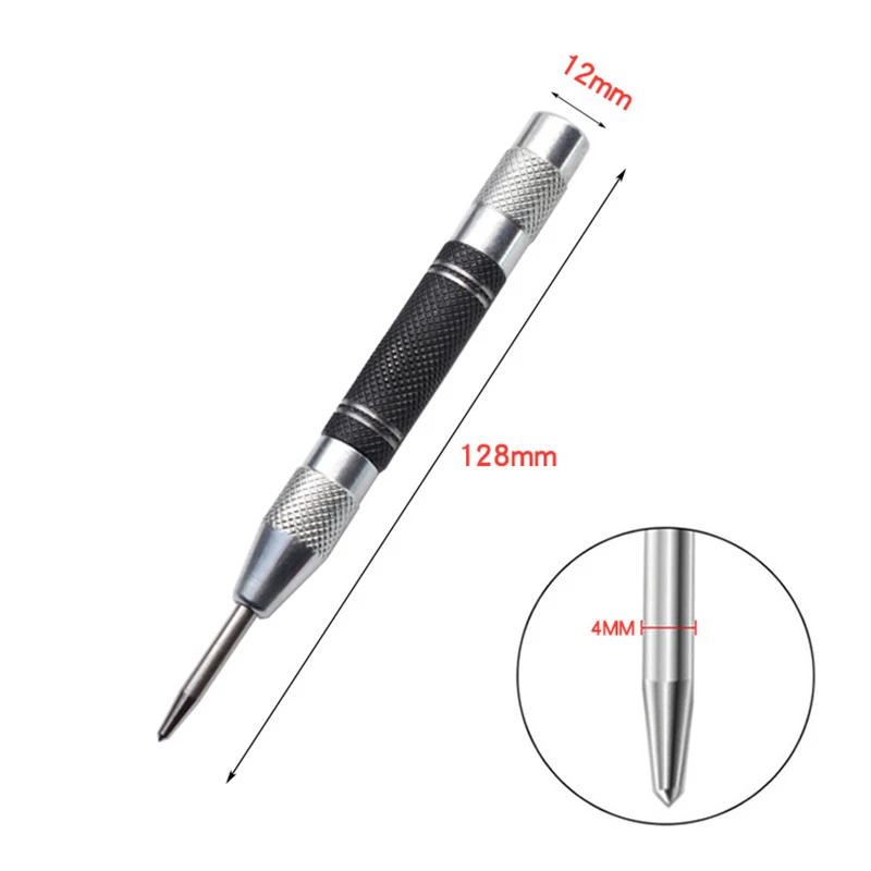 1PC High Quality Black And White Center Punch Automatic Spring Locator Woodworking Tools Positioning Punching Tool Accessories