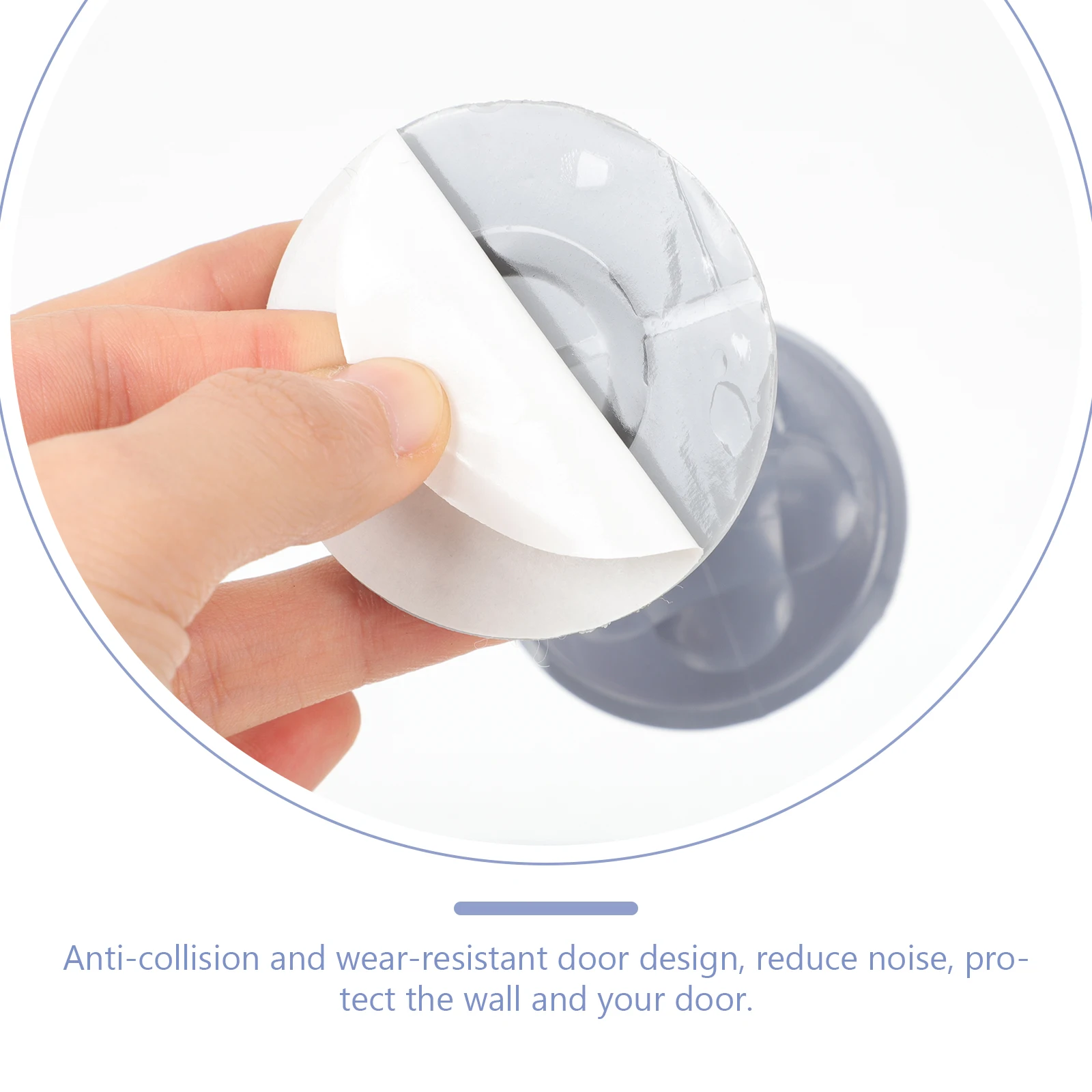 

4pcs Door Stopper Wedge Silicone Non-Scratch Wall Protector Floor Block Anti-Collision Door Stop Nail Free Mute Holder