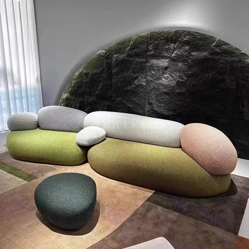 

Fabric sofa living room special-shaped creative personality curved