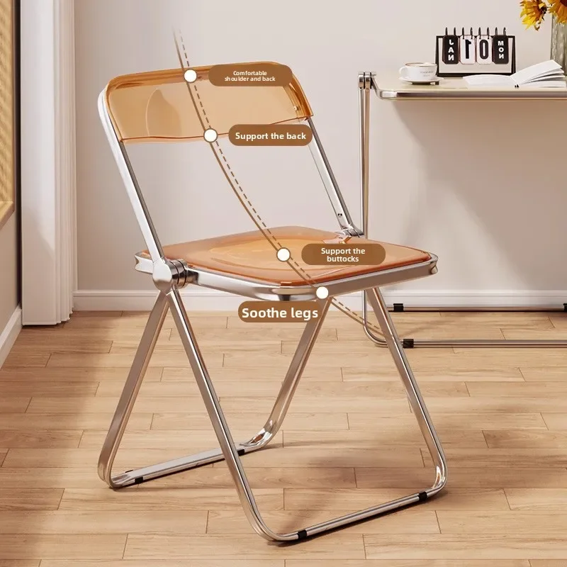 

Fashion stool Internet celebrity makeup chair Photo chair Portable home folding chair Cold drink restaurant dining chair