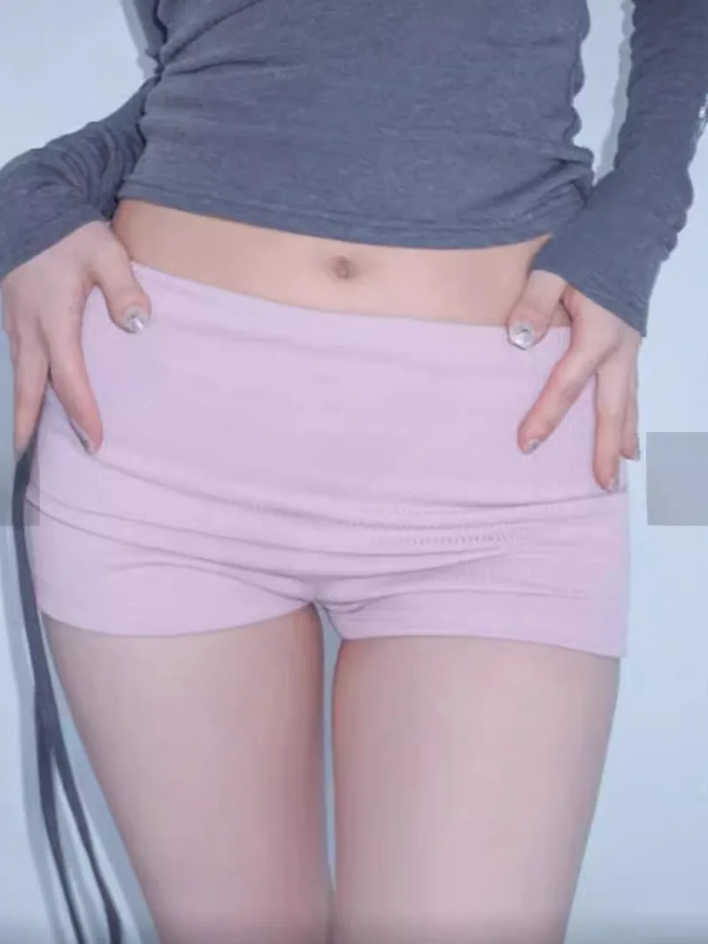 Summer Korean Version New Sexy Spicy Girl Solid Slim Shorts Women High Waisted Wrap Hip Pleated Tight Elastic Shorts F259