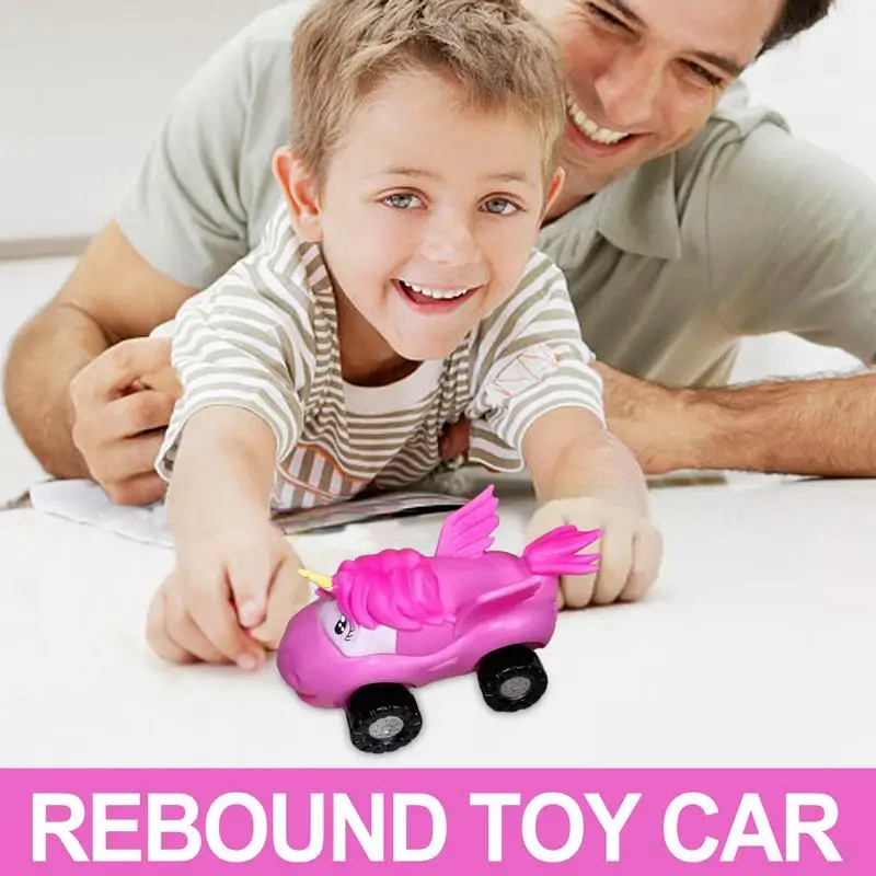 

Dinosaur Squeeze Friction Power Car Stretchy Slow Rising Toy Creative Slow Rebound Novelty & Cute Toy Car For Kids Children