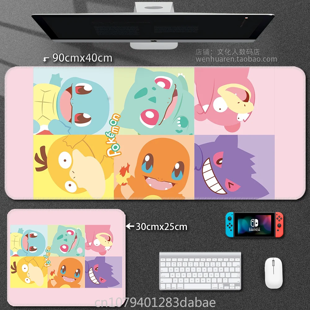 

Anime PadGirl Table Mat Pikachu Cute Mouse Pad Leather Pokémon Keyboard PadSuper Handsome Cute Table Mat Computer Accessories PC