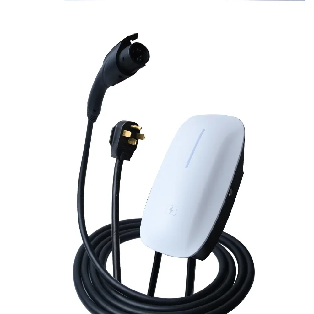 Level 1-2 New EV Charger Portable 100-240V 16A EVSE 25FT Cable NEMA 6-20 Plug NEMA 5-15 Adapter Electric Vehicle Charging