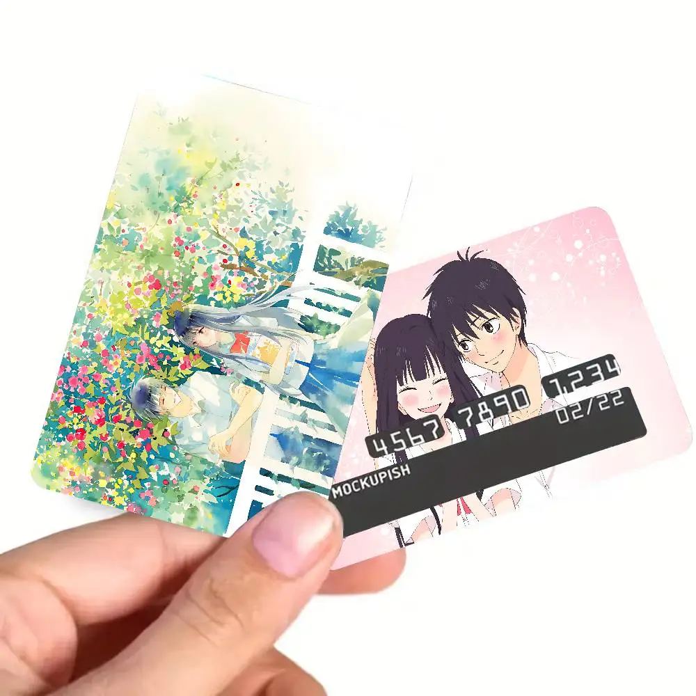 Kimi Ni Todoke Hanging Bohemian Game Film Cover Sticker Case for Small Chip Credit Debit Card Front Side