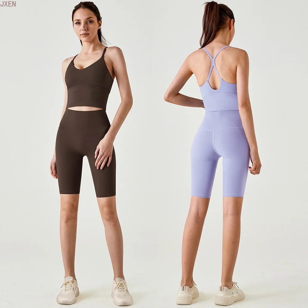 

Спортивные штаны из лайкры для похудения, женские штаны для йоги с широкими штанинами и карманами, леггинсы для спортзала, шорты, женские бесшовные шорты