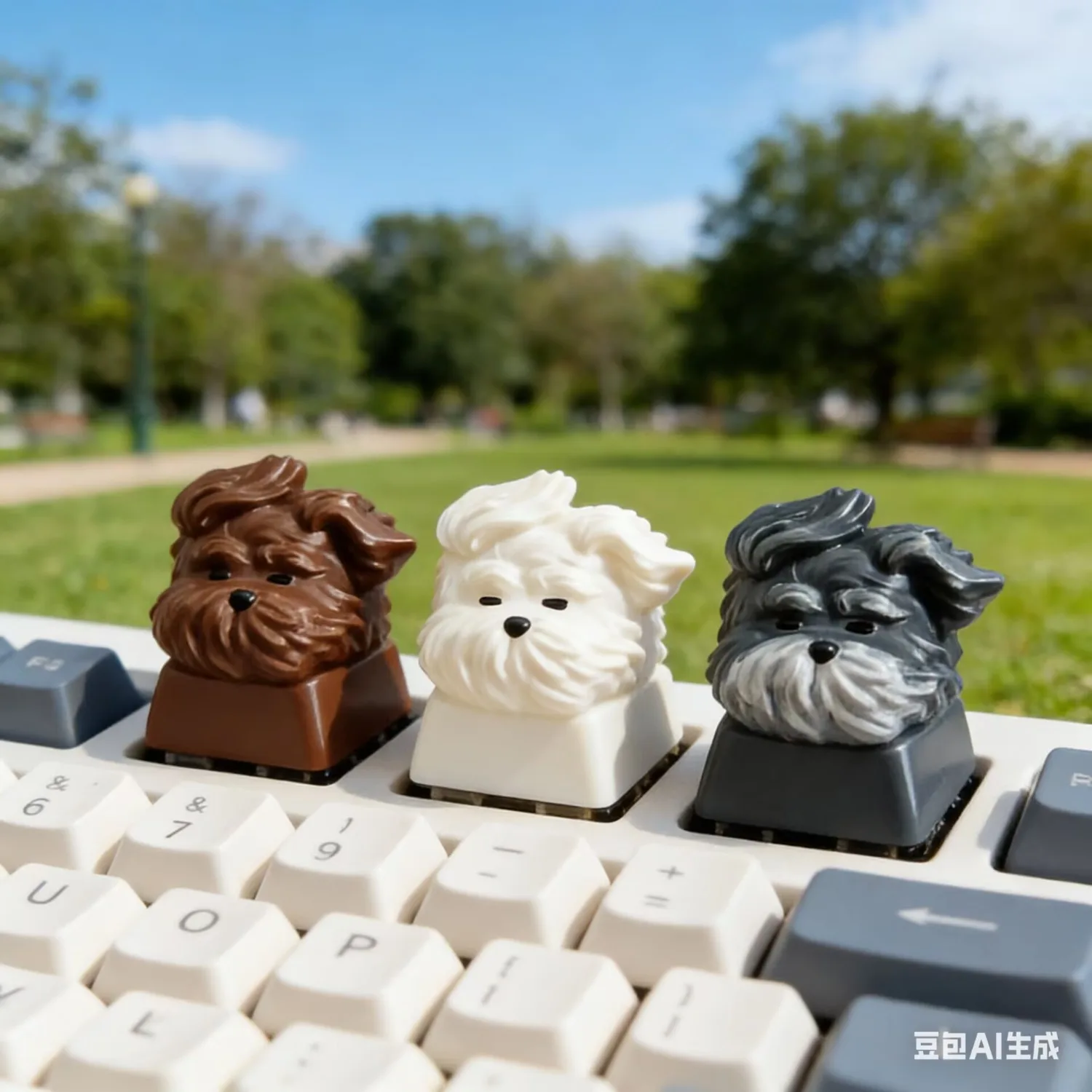 

Scribble Dog Resin Keycap, Single Piece Vintage Rocket Hammer Design, Cute Style Mechanical Keyboard Keycap