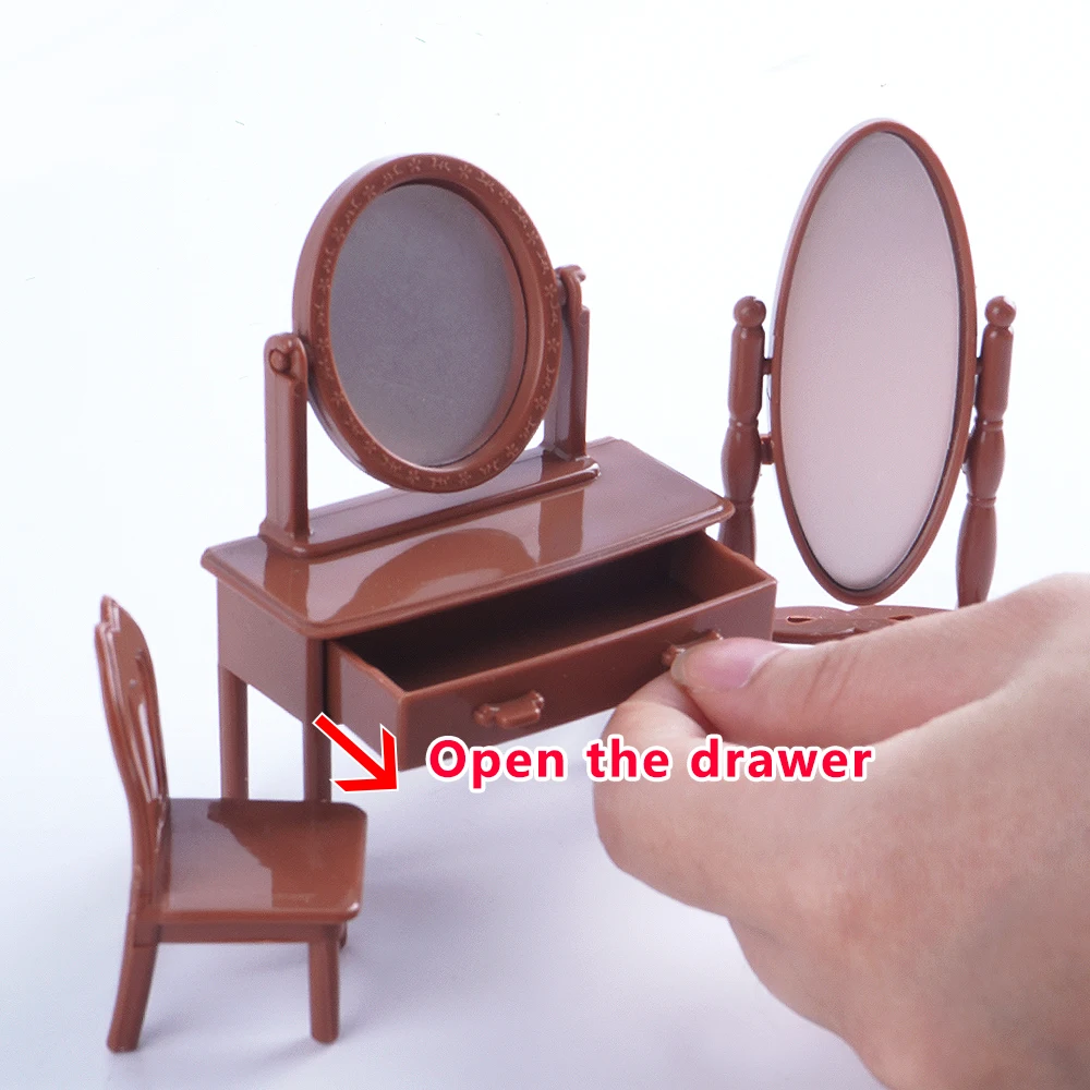 SENGTONGLE-E05 ensemble de chambre à coucher maison de poupée meubles miniatures semblant jouer maison de poupée accessoires pour garçon fille cadeaux