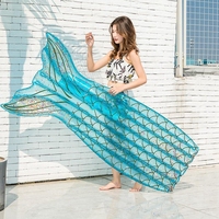 Mermaid Floating Water Hammock Float Lounger Inflatable Pool Mat Floating Recliner Bed Swimming Air Mattress Pool Accessories