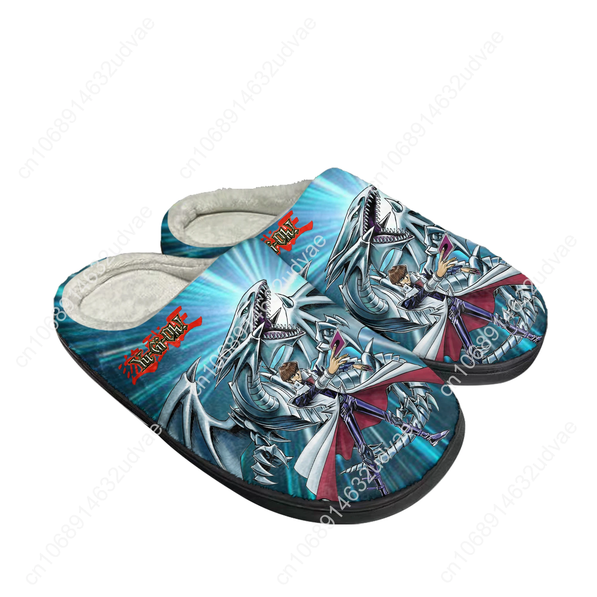 

Yu-Gi-Oh Seto Kaiba Blue Eyes White Dragon Home Cotton Custom Slippers Mens Womens Sandals Plush Keep Warm Shoes Thermal Slipper